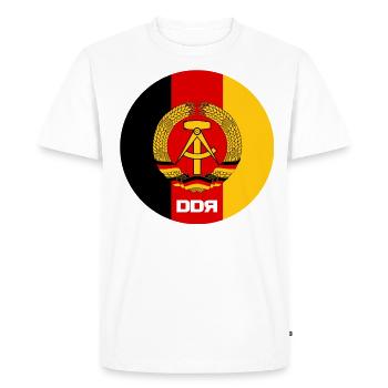 DDR - T-shirt Premium bio Homme - blanc - Devant - Nico (187cm)