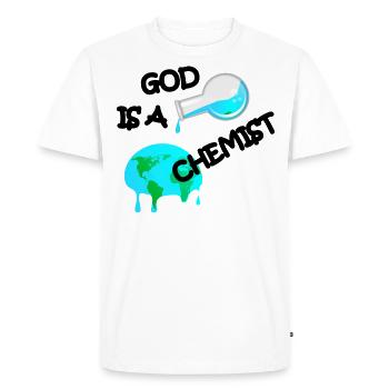 god is a chemist - Chemie Nerd Big Bang Cadeau - T-shirt Premium bio Homme - blanc - Devant - Nico (187cm)