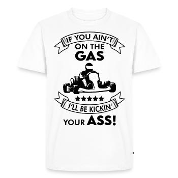 Aller karting aller karting drôle - T-shirt Premium bio Homme - blanc - Devant - Nico (187cm)