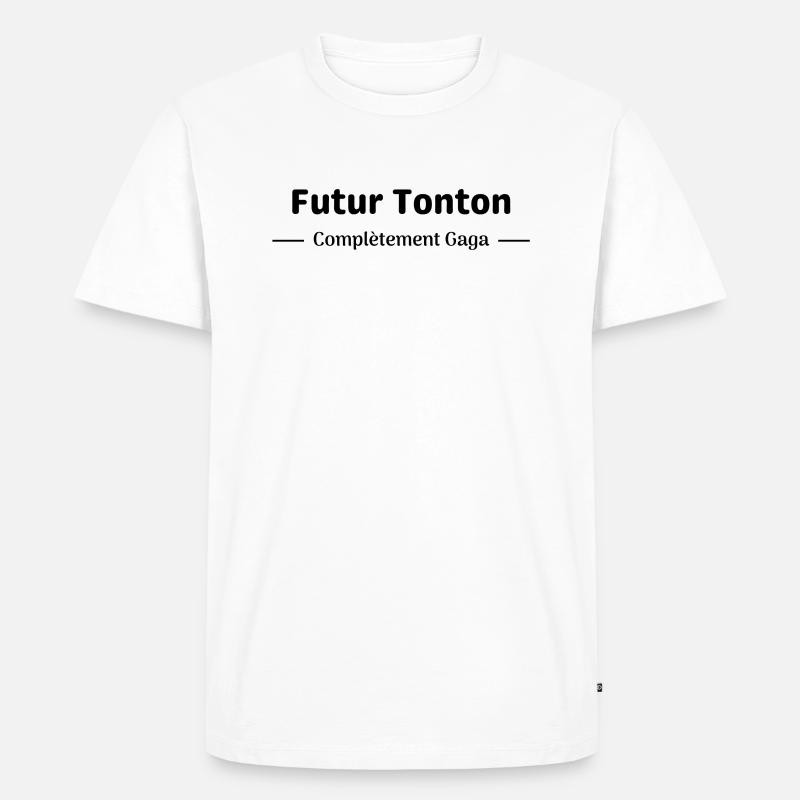 Zukunft Onkel Gaga - Männer Premium Bio T-Shirt - Weiß