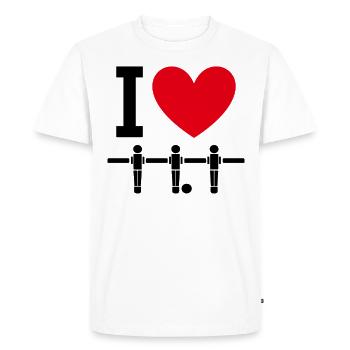 I love table football kicker - Men's Premium Organic T-Shirt - white - Front - Nico (187cm)