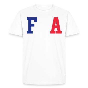 Natation - FRA Drapeau français & nageurs - - T-shirt Premium bio Homme - blanc - Devant - Nico (187cm)