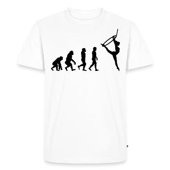 Cerceau aérien Lyra Silk Circus Acrobatie Évolution - T-shirt Premium bio Homme - blanc - Devant - Nico (187cm)