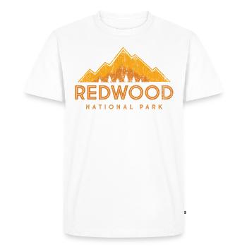 Californie | Retro Vintage Redwood National Park - T-shirt Premium bio Homme - blanc - Devant - Nico (187cm)
