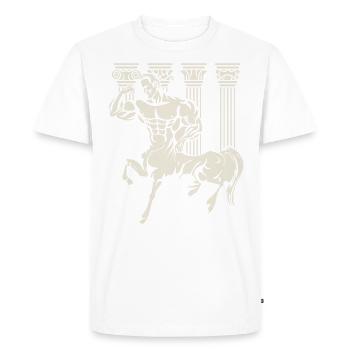 Centaur Lifts Weights, Fitness Workout In Gym - Men's Premium Organic T-Shirt - white - Front - Nico (187cm)