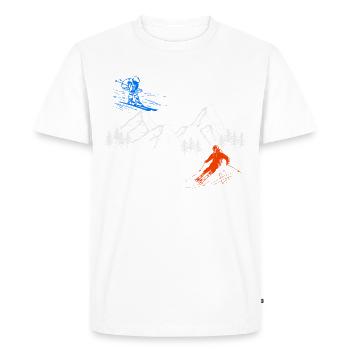 Ski In Ski Out - T-shirt Premium bio Homme - blanc - Devant - Nico (187cm)