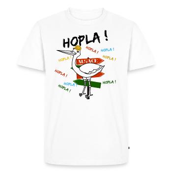 Alsace hopla strasbourg mulhouse colmar 67 68 foot - T-shirt Premium bio Homme - blanc - Devant - Nico (187cm)