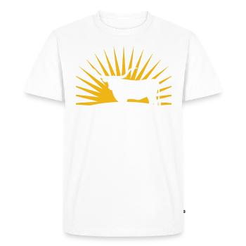 Rancher Cattle Rancher - Texas Longhorn - T-shirt Premium bio Homme - blanc - Devant - Nico (187cm)