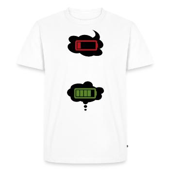 Future Maman Cadeau Annonce Grossesse Enceinte Bat - T-shirt Premium bio Homme - blanc - Devant - Nico (187cm)