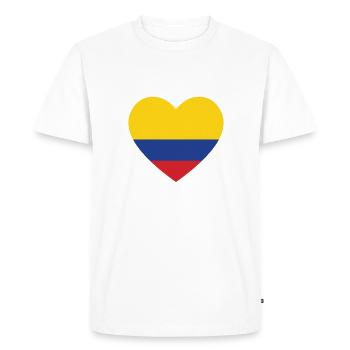 Tout le monde aime un gentil garçon colombien - T-shirt Premium bio Homme - blanc - Devant - Nico (187cm)
