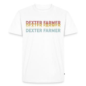 Cattle Breeder - Vintage Cow Dexter Farmer - Men's Premium Organic T-Shirt - white - Front - Nico (187cm)