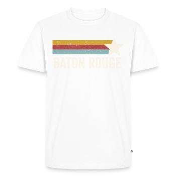 USA City Star Years Rétro - Vintage Baton Rouge - T-shirt Premium bio Homme - blanc - Devant - Nico (187cm)