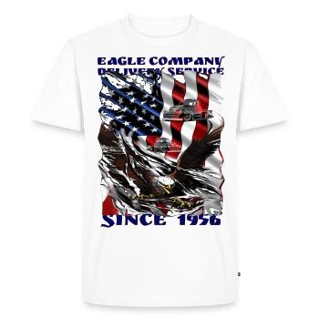 V8 Truck Shirt cool dicton avec l’année de naissance de l’aigle - T-shirt Premium bio Homme - blanc - Devant - Nico (187cm)