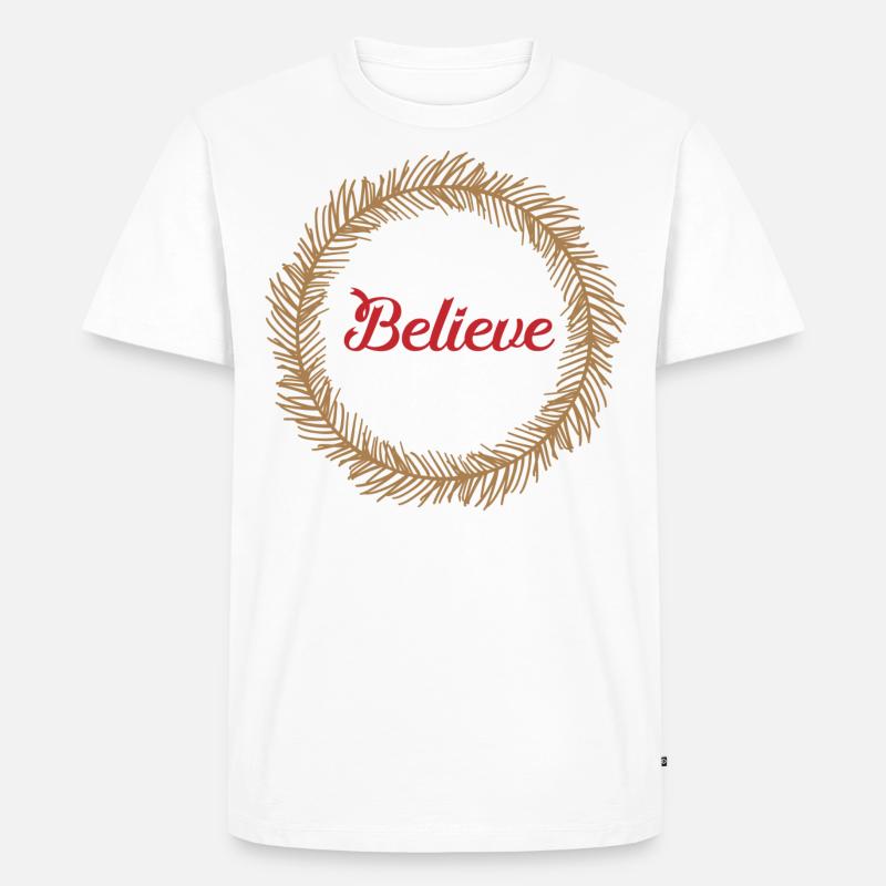 Glaube - Männer Premium Bio T-Shirt - Weiß