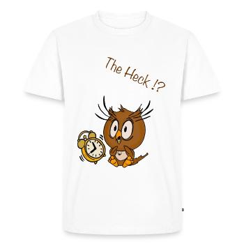 The Heck Owl - Männer Premium Bio T-Shirt - Weiß - Vorne - Nico (187cm)