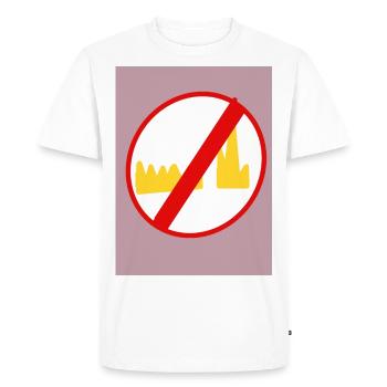 les Couronnes sont interdit . - T-shirt Premium bio Homme - blanc - Devant - Nico (187cm)