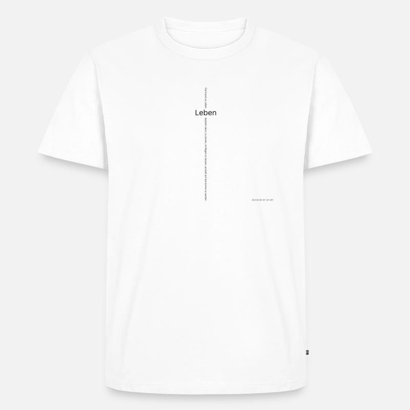 Leben - Männer Premium Bio T-Shirt - Weiß