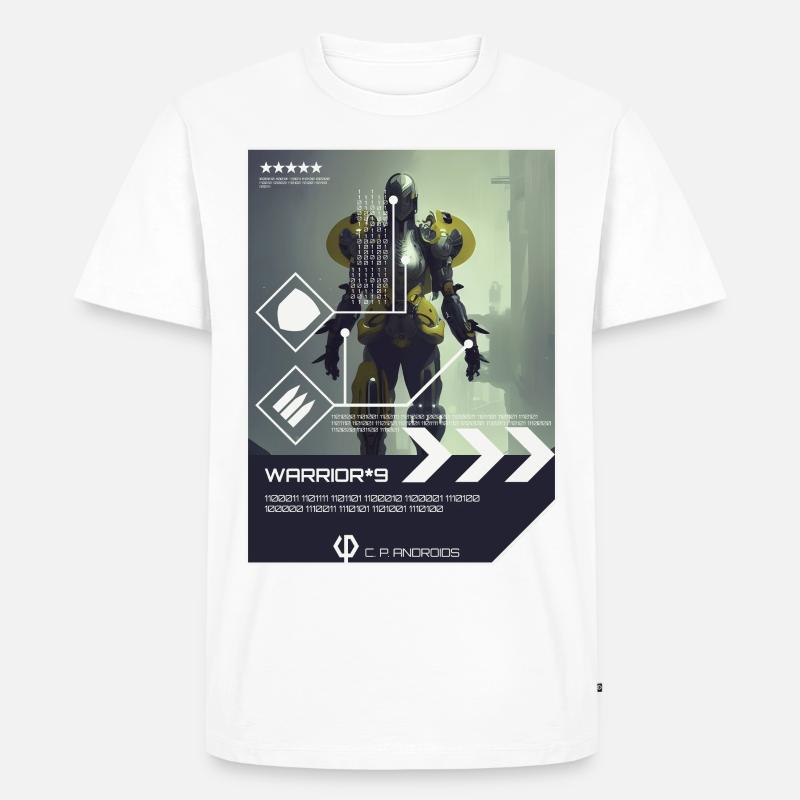 WARRIOR*9 - Android - Männer Premium Bio T-Shirt - Weiß