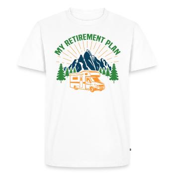 My retirement plan motorhome camper retire t-shirt - T-shirt Premium bio Homme - blanc - Devant - Nico (187cm)