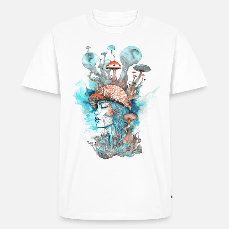 Trippy Schamane - Männer Premium Bio T-Shirt - Weiß