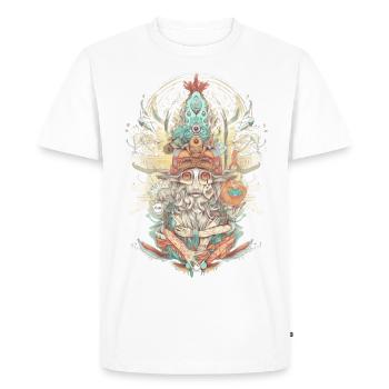 Trippy Shaman - T-shirt Premium bio Homme - blanc - Devant - Nico (187cm)