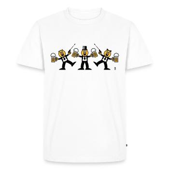 Bachelor Sécurité (Caricature / Danse / 3C / W) - T-shirt Premium bio Homme - blanc - Devant - Nico (187cm)