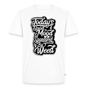Cannabis Marijuana Weed Smoking - Men's Premium Organic T-Shirt - white - Front - Nico (187cm)