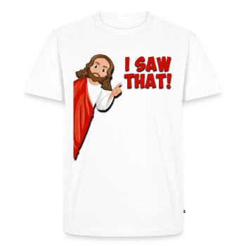 I've seen this! Jesus funny - Men's Premium Organic T-Shirt - white - Front - Nico (187cm)