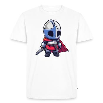 Chevalier courageux dans le style de la bande dessinée pour les enfants - T-shirt Premium bio Homme - blanc - Devant - Nico (187cm)