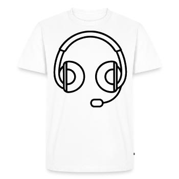 Gaming headset - Men's Premium Organic T-Shirt - white - Front - Nico (187cm)