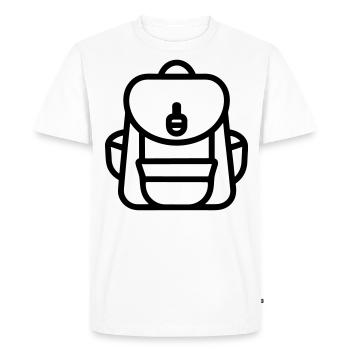 Backpack - Men's Premium Organic T-Shirt - white - Front - Nico (187cm)