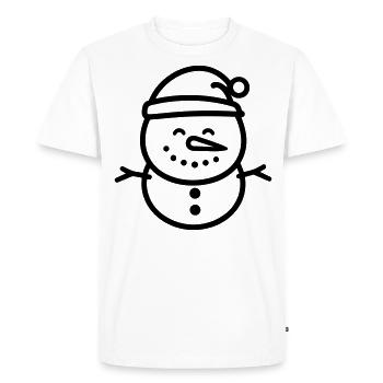 Bonhomme de neige - T-shirt Premium bio Homme - blanc - Devant - Nico (187cm)