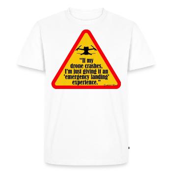 Citations amusantes de pilote de drone - T-shirt Premium bio Homme - blanc - Devant - Nico (187cm)