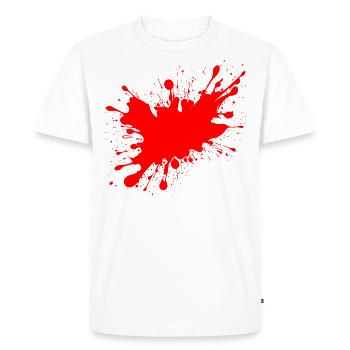 Blood Splatter Horror Gift Creepy - Men's Premium Organic T-Shirt - white - Front - Nico (187cm)