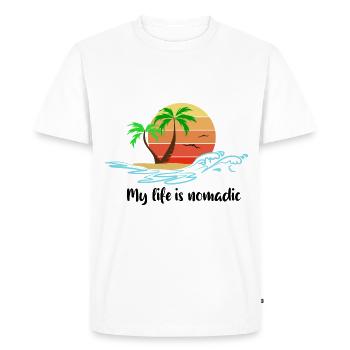 Ma vie est - T-shirt Premium bio Homme - blanc - Devant - Nico (187cm)