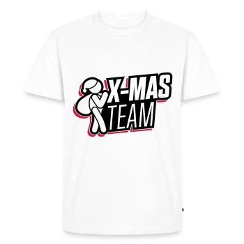 noël xmas équipe christmas - T-shirt Premium bio Homme - blanc - Devant - Nico (187cm)
