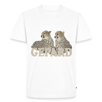 guépard - T-shirt Premium bio Homme - blanc - Devant - Nico (187cm)