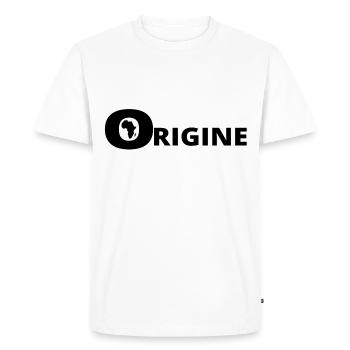 ORIGINE AFRIQUE - T-shirt Premium bio Homme - blanc - Devant - Nico (187cm)