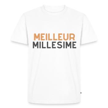 Meilleur Millésime - T-shirt Premium bio Homme - blanc - Devant - Nico (187cm)
