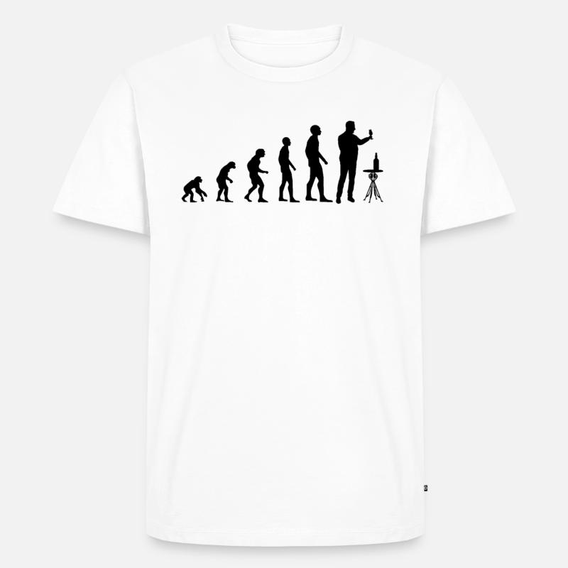 Whisky Evolution - Cadeau de buveur de whisky - T-shirt Premium bio Homme - blanc