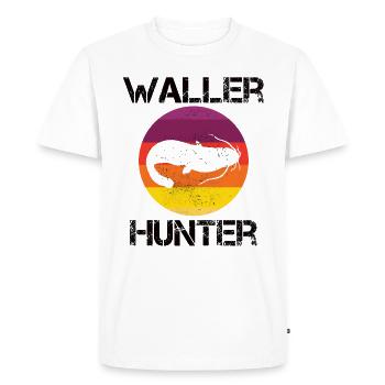 Chasseur de poisson-chat pêche-chat pêcheur pêcheur cadeau - T-shirt Premium bio Homme - blanc - Devant - Nico (187cm)