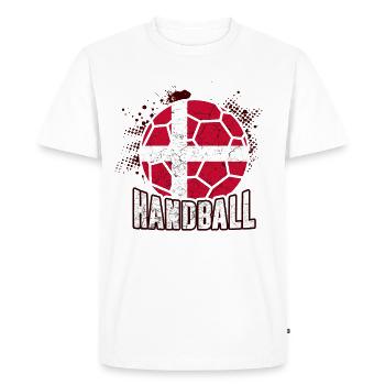 Denmark Handball - Men's Premium Organic T-Shirt - white - Front - Nico (187cm)