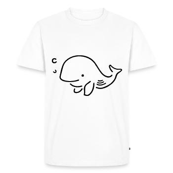 BALEINE POISSON MER OCÉAN SOUS-MARIN PLONGEUR SOUS-MARIN - T-shirt Premium bio Homme - blanc - Devant - Nico (187cm)