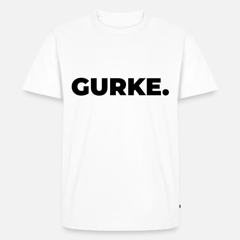 Gurke - Männer Premium Bio T-Shirt - Weiß