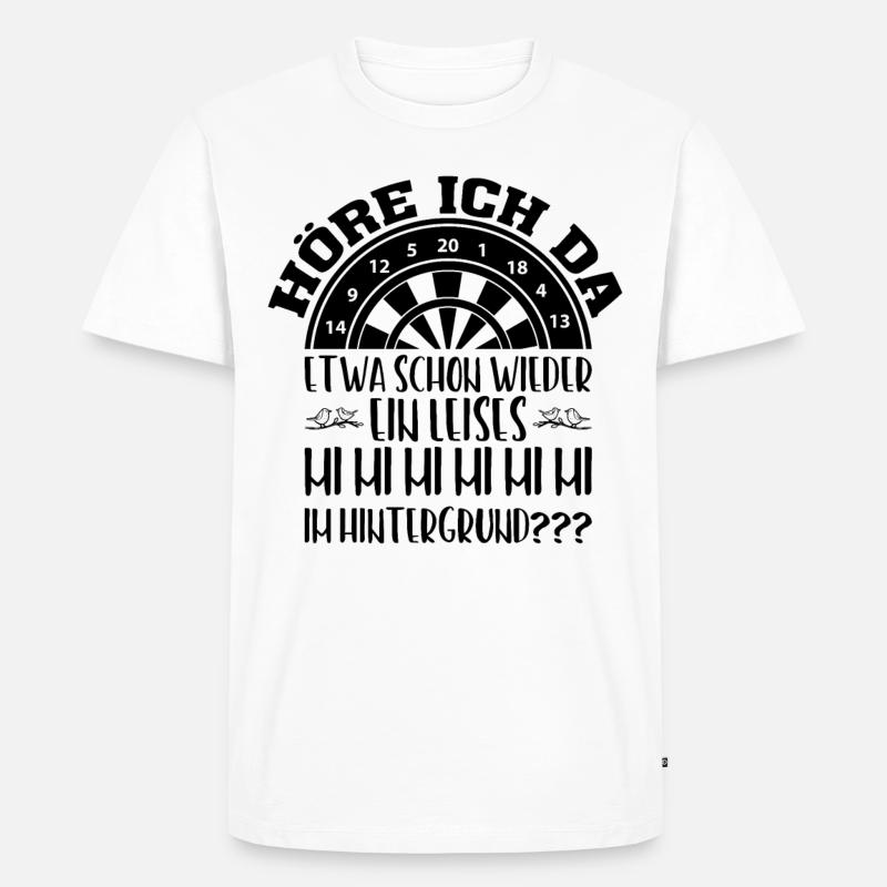 Darts Dart Dartpfeil Geschenkidee - Männer Premium Bio T-Shirt - Weiß
