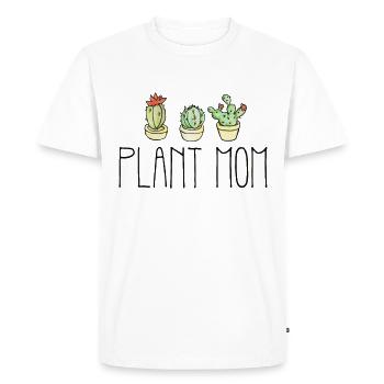 plant mom - Men's Premium Organic T-Shirt - white - Front - Nico (187cm)