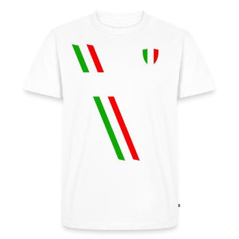 Drapeau de football Italie Italia - T-shirt Premium bio Homme - blanc - Devant - Nico (187cm)