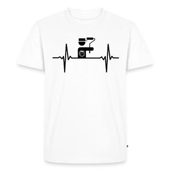 Painter Painter Painter Painter Craftsman Heartbeat - Men's Premium Organic T-Shirt - white - Front - Nico (187cm)