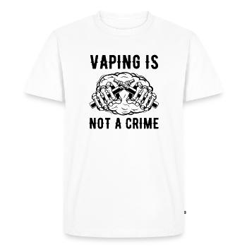 Vaping is not a Crime - Vape - Smoke - Dampfen - Men's Premium Organic T-Shirt - white - Front - Nico (187cm)