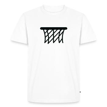 Basket-ball hoop Joueurs de basket-ball Jouer au basket-ball - T-shirt Premium bio Homme - blanc - Devant - Nico (187cm)